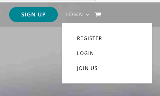Register menu for wildanimalinfo.com.
